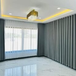 Rèm vải thô kháng khuẩn cao cấp mã CT19-9