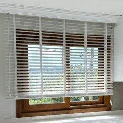 Rèm sáo gỗ tự nhiên cao cấp bản 50mm Basic mã STW-081 Snow