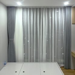Rèm vải 2 lớp đẹp, vải thô kháng khuẩn cao cấp