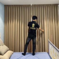 Rèm vải thô kháng khuẩn cao cấp mã CT19-14