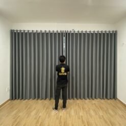 Rèm vải thô kháng khuẩn cao cấp mã CT19-13