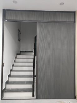 Vách ngăn tổ ong hệ 27 mở 1 cánh khung màu ghi, nâu, trắng